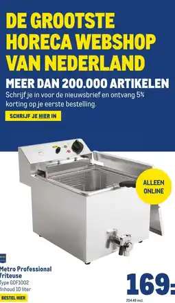 Makro Metro Professional friteuse aanbieding