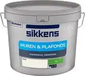 Praxis Sikkens Muren En Plafonds Muurverf - Mat - RAL 9010 - 10L aanbieding