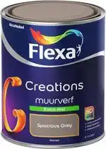 Praxis Flexa Creations Muurverf - Extra Mat - Spacious Grey - 1L aanbieding