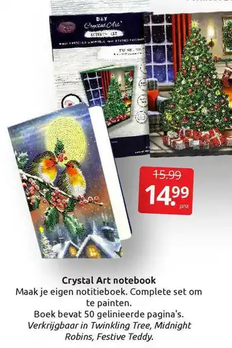 Boekenvoordeel Crystal Art Noteboook aanbieding