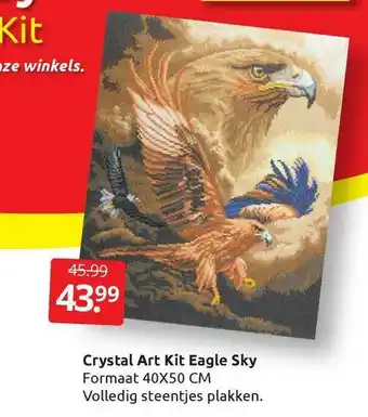 Boekenvoordeel Crystal Art Kit Eagle Sky aanbieding