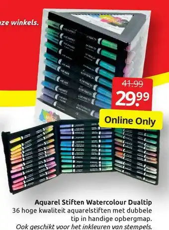 Boekenvoordeel Aquarel Stiften Watercolour Dualtip aanbieding