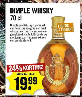 Dirck 3 Dimple Whisky aanbieding