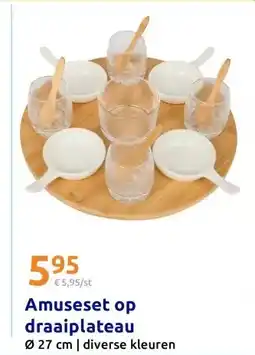 Action Amuseset op draaiplateau aanbieding