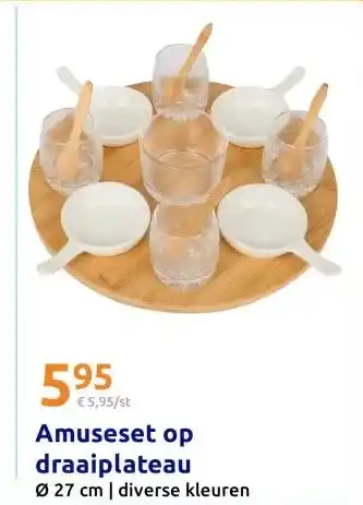 Amuseset op draaiplateau