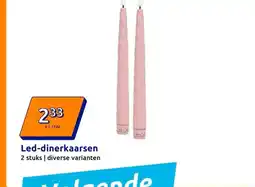 Action Led-dinerkaarsen aanbieding