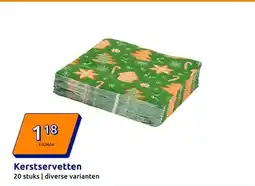 Action Kerstservetten aanbieding