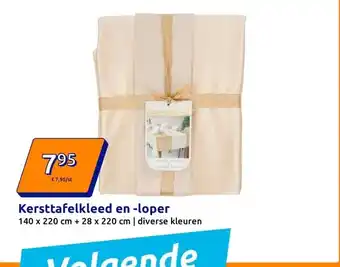 Kersttafelkleed en -loper