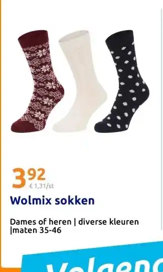 Action Wolmix sokken aanbieding