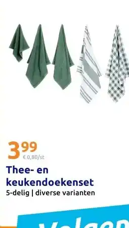 Action Thee- en keukendoekenset aanbieding