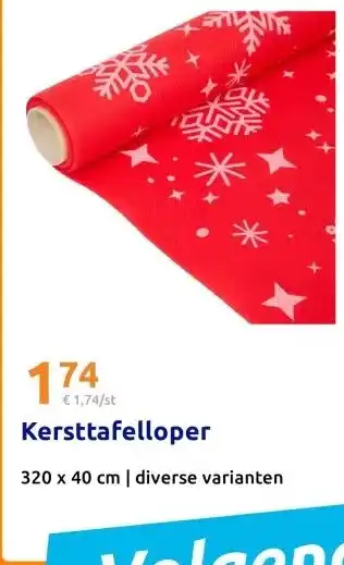 Action Kersttafelloper aanbieding