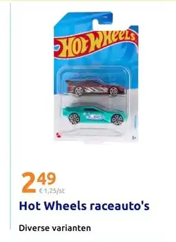 Action Hot Wheels raceauto's aanbieding