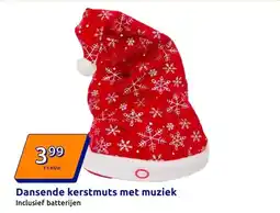 Action Dansende kerstmuts met muziek aanbieding