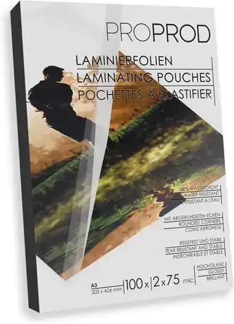 Amazon ProProd - Lamineerhoes/Lamineerfolie - A3 2x75/80mic - 100 stuks - Glanzend aanbieding