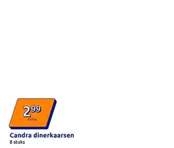 Action Candra dinerkaarsen aanbieding