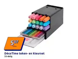 Action DécoTime teken- en kleurset aanbieding