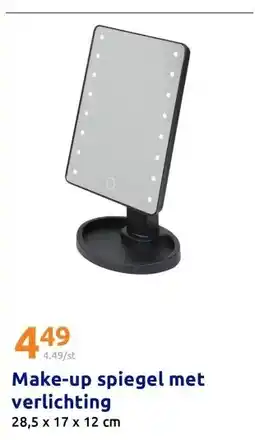 Action Make-up spiegel met verlichting aanbieding