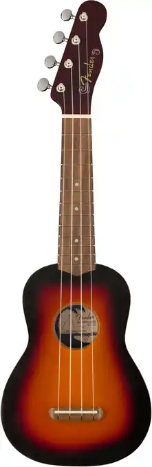 Amazon Fender California Coast Venice Soprano Ukulele, Walnut Fingerboard - 2 Colour Sunburst aanbieding