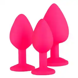 Kruidvat EasyToys Siliconen Buttplug Set met Diamant aanbieding