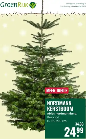 GroenRijk Nordmann kerstboom aanbieding