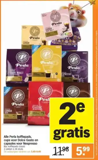 Albert Heijn Alle Perla koffiepads, cups voor Dolce Gusto en capsules voor Nespresso aanbieding