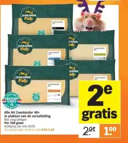 Albert Heijn Alle AH Zaanlander 48+ in plakken van de versafdeling aanbieding