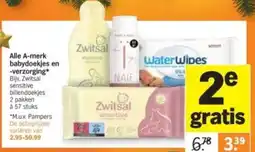 Albert Heijn Alle A-merk babydoekjes en -verzorging aanbieding