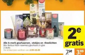 Albert Heijn Alle A merk geurkaarsen, stokjes en theelichten aanbieding