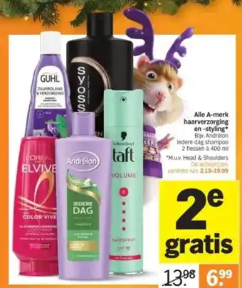 Albert Heijn Alle A-merk haarverzorging en styling aanbieding