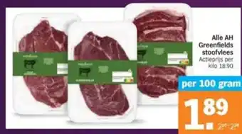 Albert Heijn Alle AH Greenfields stoofvlees aanbieding