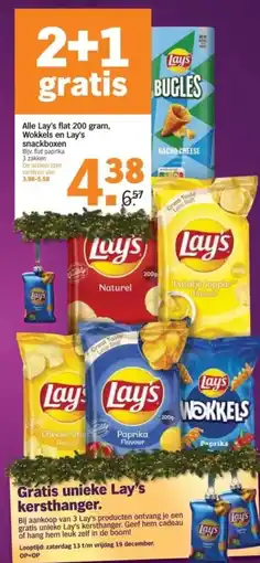 Albert Heijn Alle Lay's flat 200 gram, Wokkels en Lay's snackboxen aanbieding