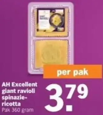 Albert Heijn AH Excellent giant ravioli spinazie ricotta aanbieding