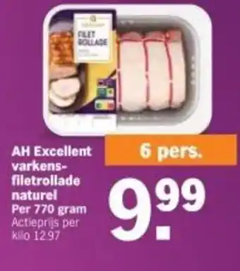 Albert Heijn AH Excellent varkens filetrollade naturel aanbieding