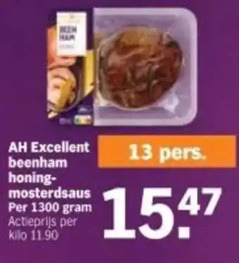 Albert Heijn AH Excellent beenham honing mosterdsaus aanbieding