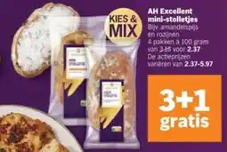 Albert Heijn AH Excellent KIES & mini stolletjes aanbieding