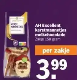 Albert Heijn AH Excellent kerstmannetjes melkchocolade aanbieding