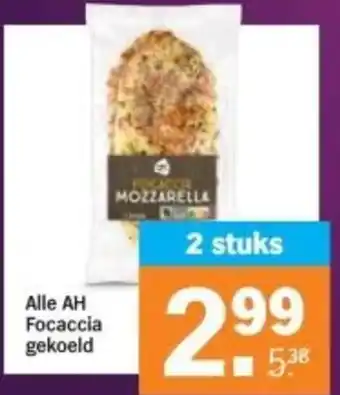 Albert Heijn Alle AH Focaccia gekoeld aanbieding