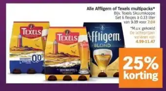 Albert Heijn Alle Affligem of Texels multipacks aanbieding