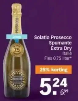 Albert Heijn Solatio Prosecco Spumante Extra Dry aanbieding