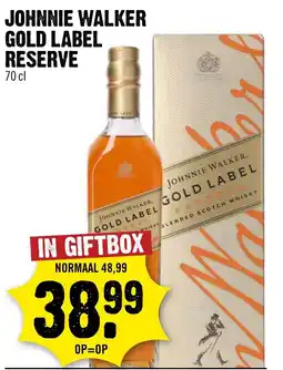 Dirck 3 Johnnie walker gold label reserve aanbieding