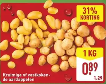 ALDI Kruimige of vastkoken de aardappelen aanbieding