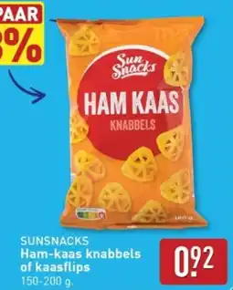 ALDI Sunsnacks Ham kaas knabbels of kaasflips aanbieding