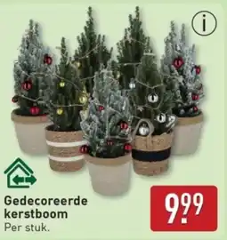 ALDI Gedecoreerde kerstboom aanbieding