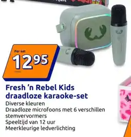 Action Fresh 'n Rebel Kids draadloze karaoke-set aanbieding