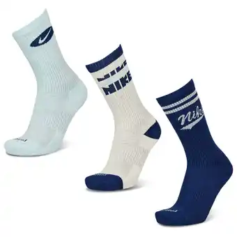 Foot Locker Nike Everyday Cushioned Crew 3 Pack Sokken Unisex - Blauw - Maat 42 - 46 aanbieding