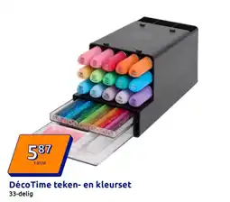 Action DécoTime teken en kleurset aanbieding