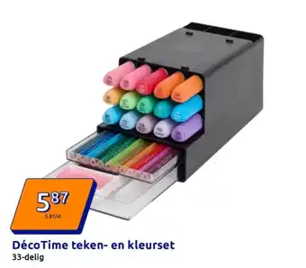 Action DécoTime teken en kleurset aanbieding