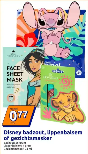 Action Disney badzout, lippenbalsem of gezichtsmasker aanbieding
