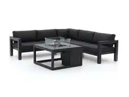 Kees Smit Bellagio Campazzo/Cosi 100cm hoek loungeset met vuurtafel 4-delig aanbieding