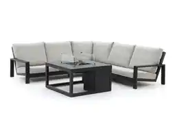 Kees Smit Bellagio Vezzano/Cosi 100cm hoek loungeset met vuurtafel 4-delig aanbieding